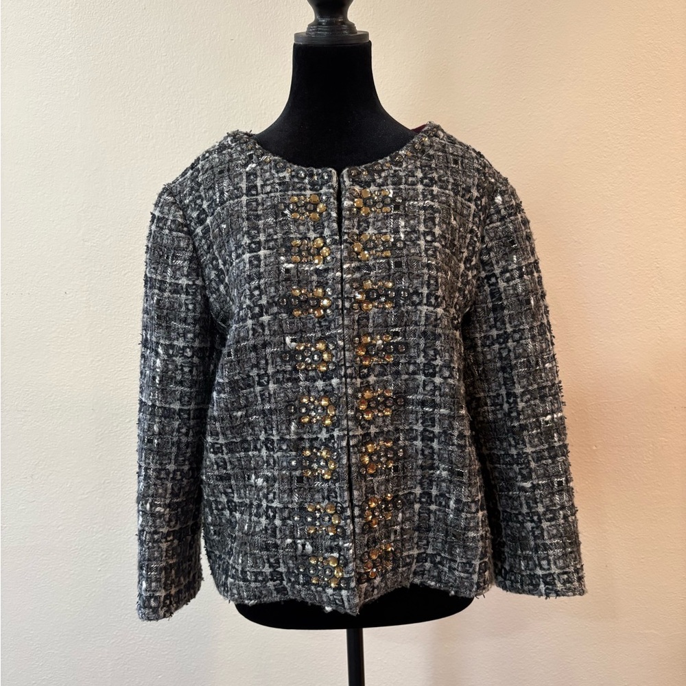 Boden Limited Edition Tweed Jacket with Gold Details